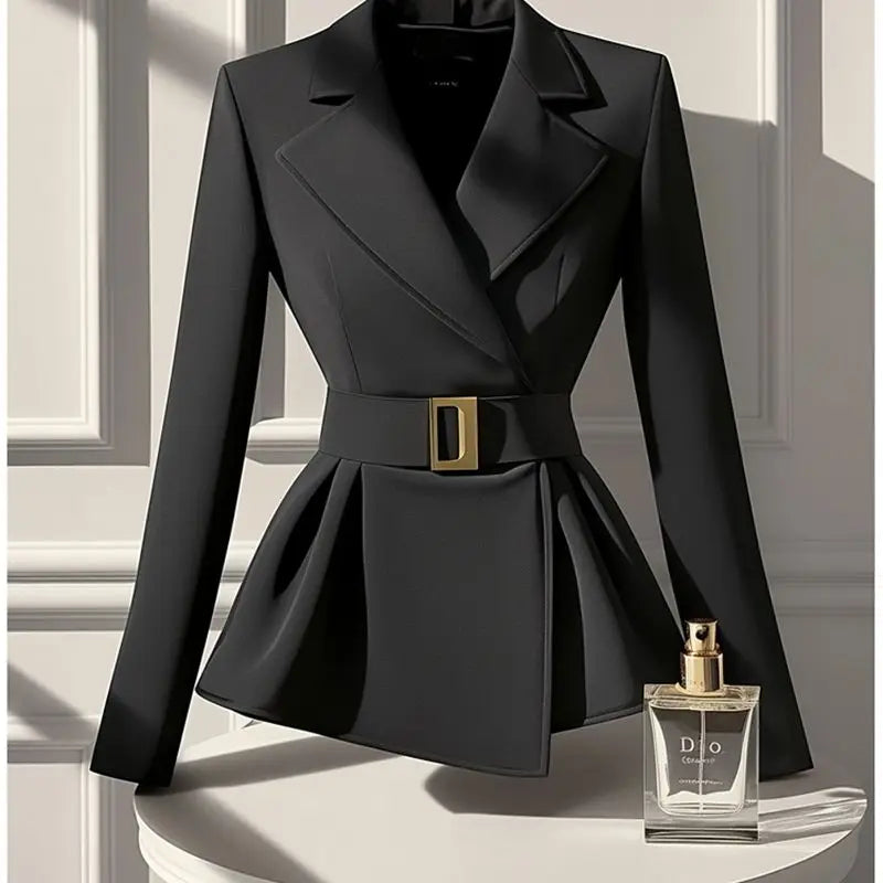 Women New Chic Professional Suit Jacket Outwear High-End Design Sense Slim Blazer Top