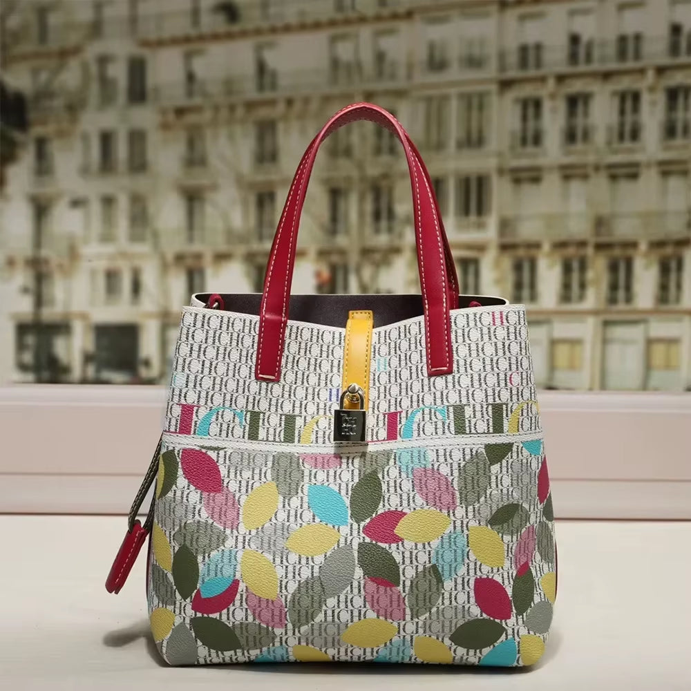 New ELite Women Fashion Large Capacity Shoulder Bag Classic Retro Exquisite Print Multi Purpose