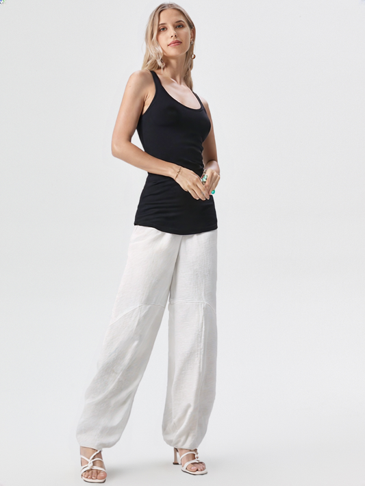Premium Quality Cotton Linen Casual Trousers Women Fashion
