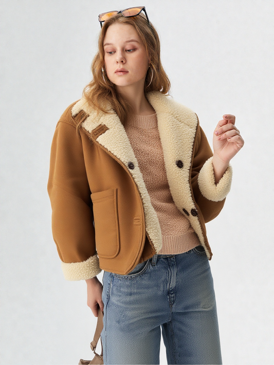 New Winter Women Double Sided Wool Jacket Wear