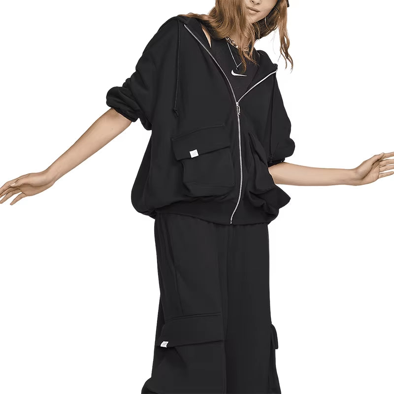 New Nike Sportswear Women Zippered Hooded Jacket