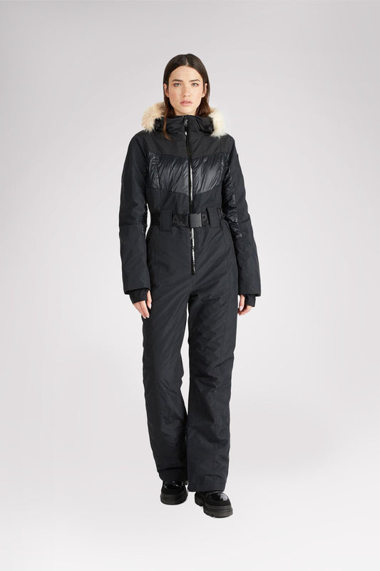 Pearl Women's Ski Jumpsuit w/ Faux Fur Trim