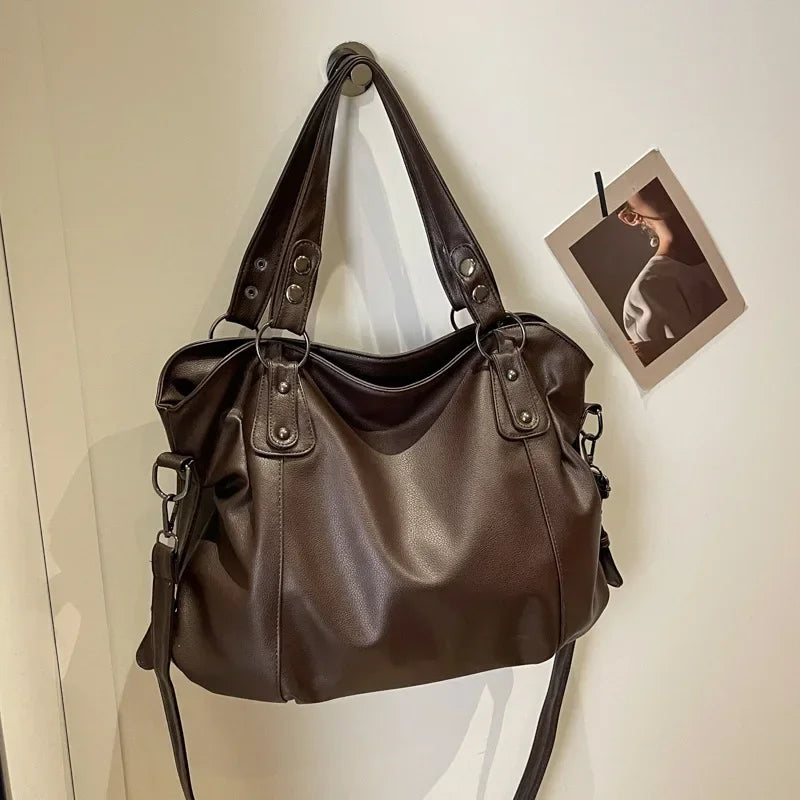 New High Quality Contrasting Colors Tote Bags for Women Fashion Zipper Pu Handbags