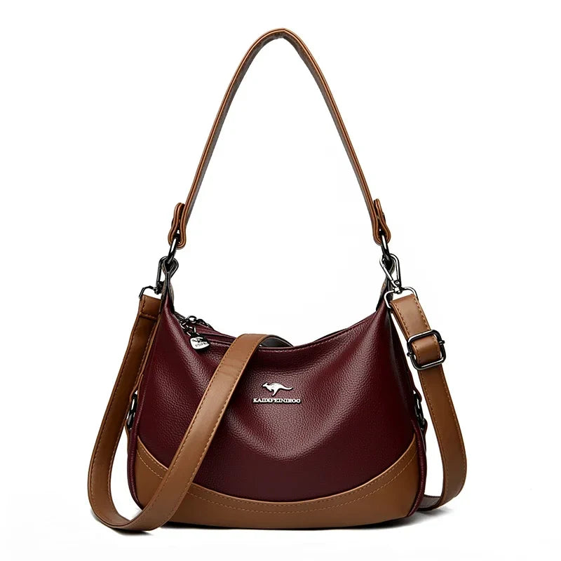 Women'Leather High-Quality Handbag Luxury Designer Shoulder Crossbody Modern Bag