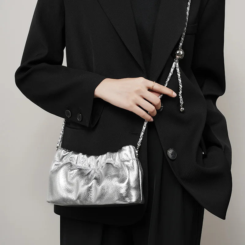 New Genuine Leather Women Shoulder Bags Luxury Brand Small Chain Flap Bags for Ladies Handbag