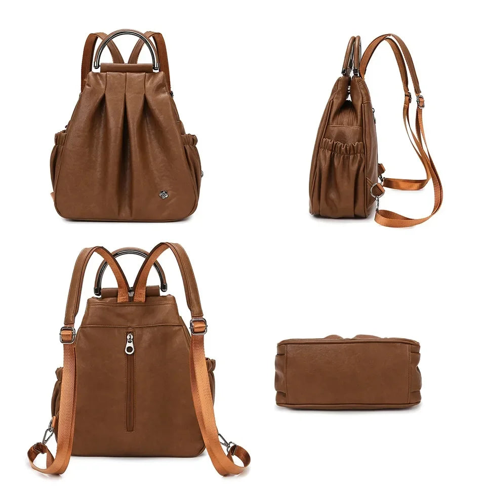 Fusion Backpack for Women Luxury Designer Rucksack Retro Style  Multi-Functional Travel Bag