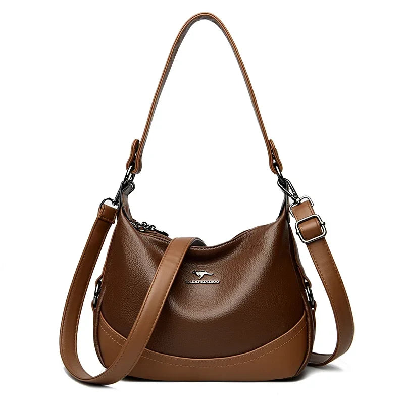 Women'Leather High-Quality Handbag Luxury Designer Shoulder Crossbody Modern Bag