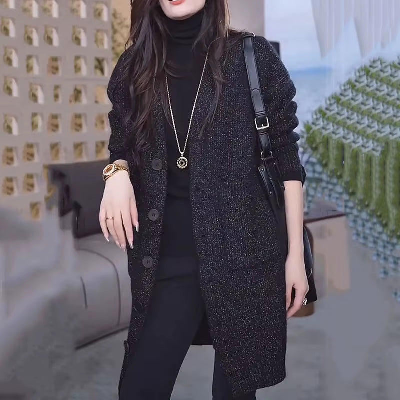 New Autumn Winter Fashion High-End Knitwear Cardigan Women Sweater