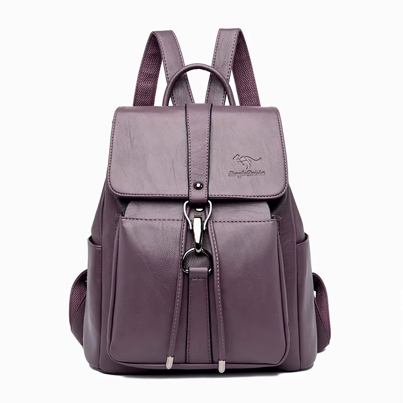 Anti Theft Backpack Women Shoulder  Leather Backpacks Women Large Capacity Bag