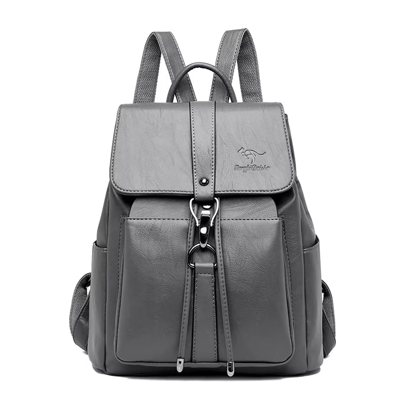 Anti Theft Backpack Women Shoulder  Leather Backpacks Women Large Capacity Bag